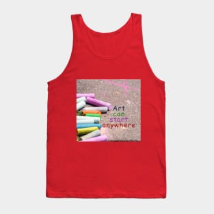 Art can start anywhere Tank Top